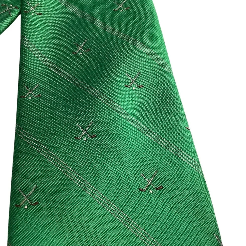 Pintail tie men’s green golf vintage 90’s preppy retro - Picture 2 of 4